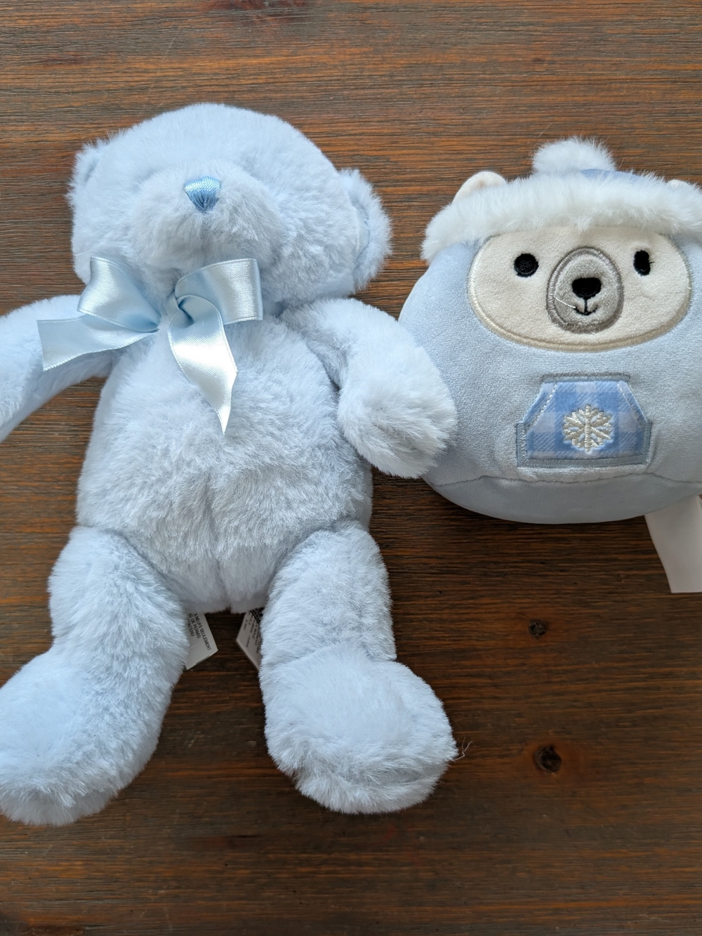 Soft Blue Plush Bear Set for Kids - Cozy Cuddly Toys